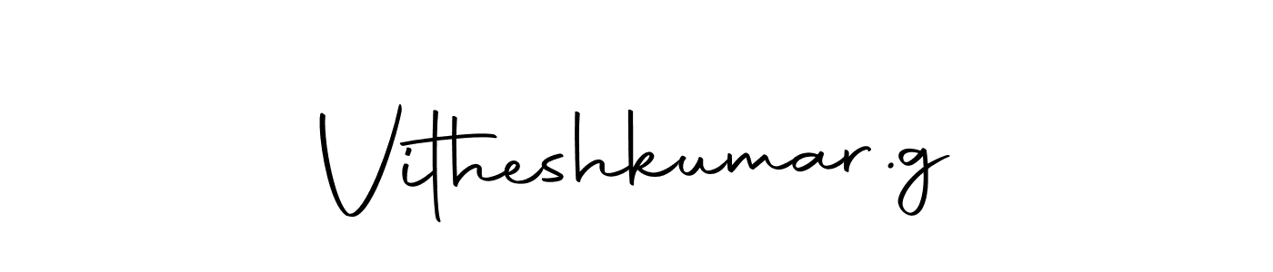 You can use this online signature creator to create a handwritten signature for the name Vitheshkumar.g. This is the best online autograph maker. Vitheshkumar.g signature style 10 images and pictures png