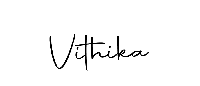 Design your own signature with our free online signature maker. With this signature software, you can create a handwritten (Autography-DOLnW) signature for name Vithika. Vithika signature style 10 images and pictures png