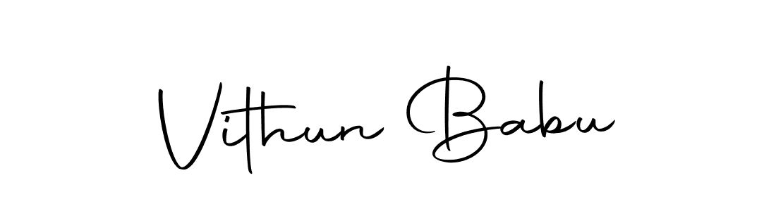 Design your own signature with our free online signature maker. With this signature software, you can create a handwritten (Autography-DOLnW) signature for name Vithun Babu. Vithun Babu signature style 10 images and pictures png