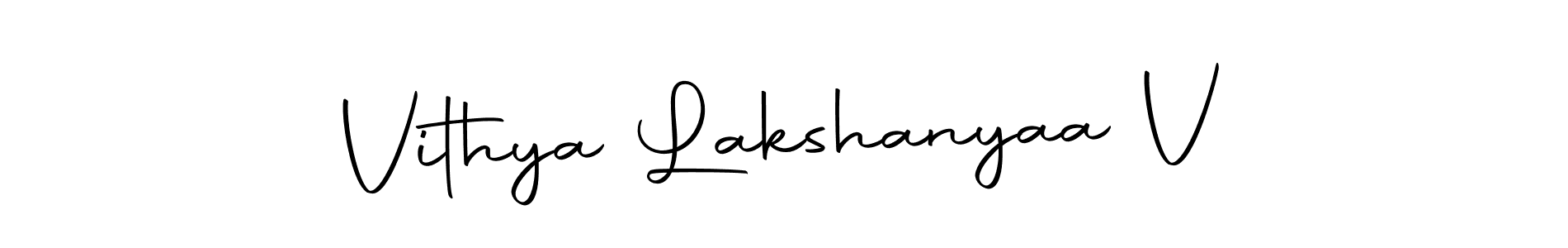 Also we have Vithya Lakshanyaa V name is the best signature style. Create professional handwritten signature collection using Autography-DOLnW autograph style. Vithya Lakshanyaa V signature style 10 images and pictures png