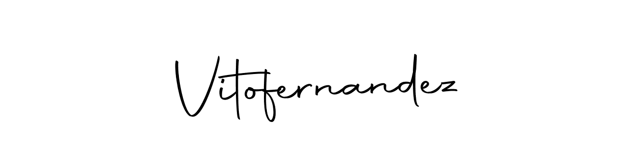 Create a beautiful signature design for name Vitofernandez. With this signature (Autography-DOLnW) fonts, you can make a handwritten signature for free. Vitofernandez signature style 10 images and pictures png