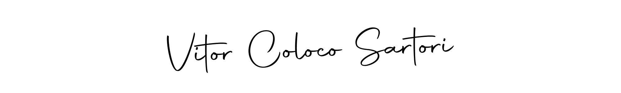 It looks lik you need a new signature style for name Vitor Coloco Sartori. Design unique handwritten (Autography-DOLnW) signature with our free signature maker in just a few clicks. Vitor Coloco Sartori signature style 10 images and pictures png