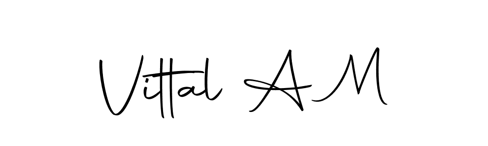 Vittal A M stylish signature style. Best Handwritten Sign (Autography-DOLnW) for my name. Handwritten Signature Collection Ideas for my name Vittal A M. Vittal A M signature style 10 images and pictures png