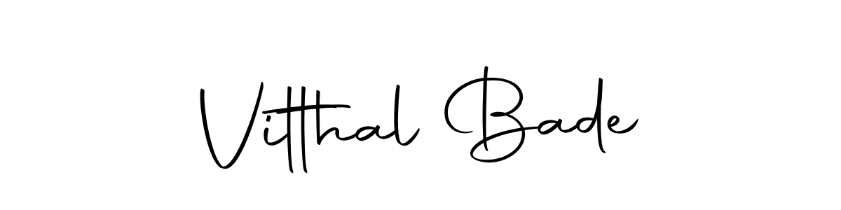 Create a beautiful signature design for name Vitthal Bade. With this signature (Autography-DOLnW) fonts, you can make a handwritten signature for free. Vitthal Bade signature style 10 images and pictures png