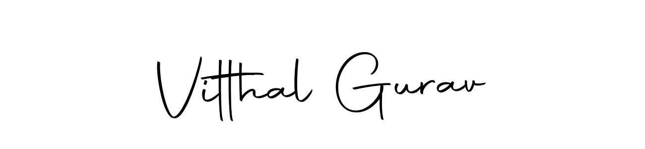 Design your own signature with our free online signature maker. With this signature software, you can create a handwritten (Autography-DOLnW) signature for name Vitthal Gurav. Vitthal Gurav signature style 10 images and pictures png