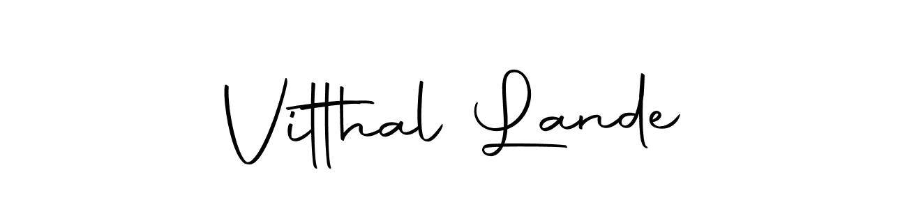 Make a beautiful signature design for name Vitthal Lande. Use this online signature maker to create a handwritten signature for free. Vitthal Lande signature style 10 images and pictures png