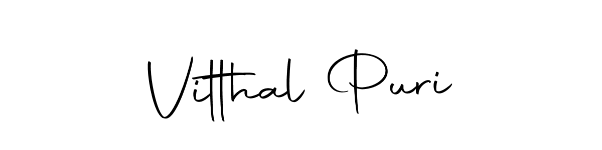 Create a beautiful signature design for name Vitthal Puri. With this signature (Autography-DOLnW) fonts, you can make a handwritten signature for free. Vitthal Puri signature style 10 images and pictures png