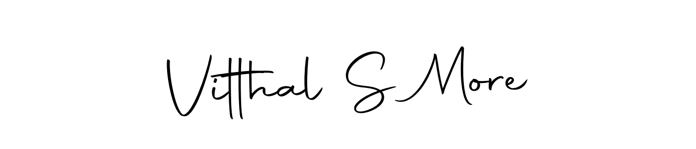 How to make Vitthal S More name signature. Use Autography-DOLnW style for creating short signs online. This is the latest handwritten sign. Vitthal S More signature style 10 images and pictures png