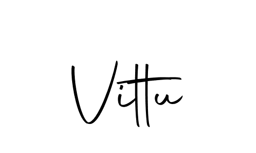 Create a beautiful signature design for name Vittu. With this signature (Autography-DOLnW) fonts, you can make a handwritten signature for free. Vittu signature style 10 images and pictures png