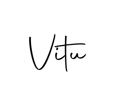 Create a beautiful signature design for name Vitu. With this signature (Autography-DOLnW) fonts, you can make a handwritten signature for free. Vitu signature style 10 images and pictures png