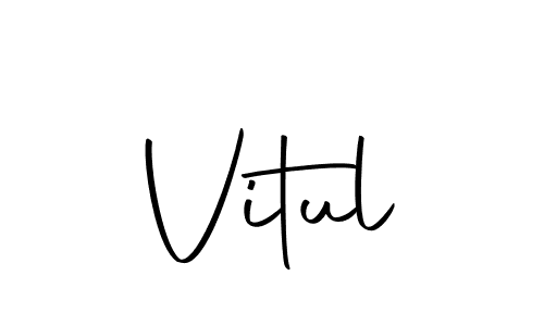 You should practise on your own different ways (Autography-DOLnW) to write your name (Vitul) in signature. don't let someone else do it for you. Vitul signature style 10 images and pictures png