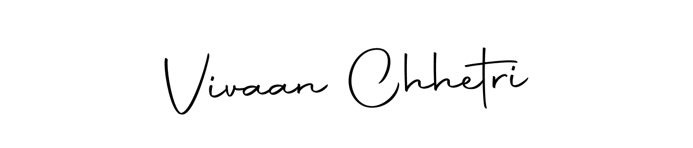 How to make Vivaan Chhetri name signature. Use Autography-DOLnW style for creating short signs online. This is the latest handwritten sign. Vivaan Chhetri signature style 10 images and pictures png