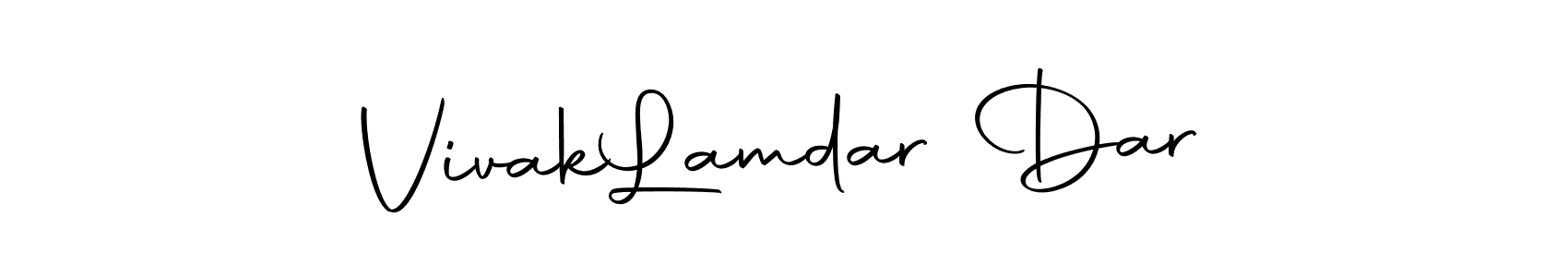 This is the best signature style for the Vivak  Lamdar Dar name. Also you like these signature font (Autography-DOLnW). Mix name signature. Vivak  Lamdar Dar signature style 10 images and pictures png