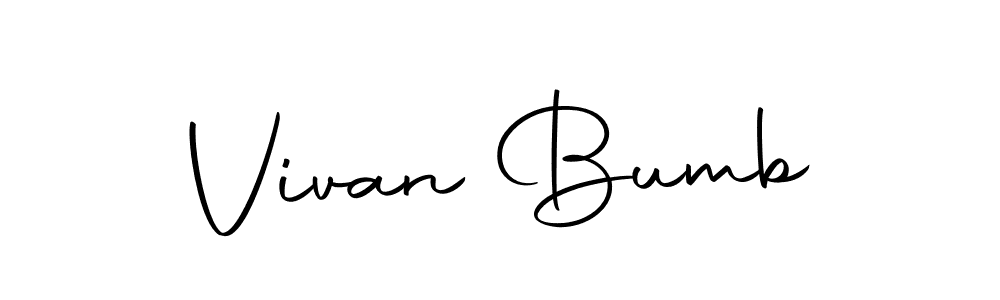 Use a signature maker to create a handwritten signature online. With this signature software, you can design (Autography-DOLnW) your own signature for name Vivan Bumb. Vivan Bumb signature style 10 images and pictures png