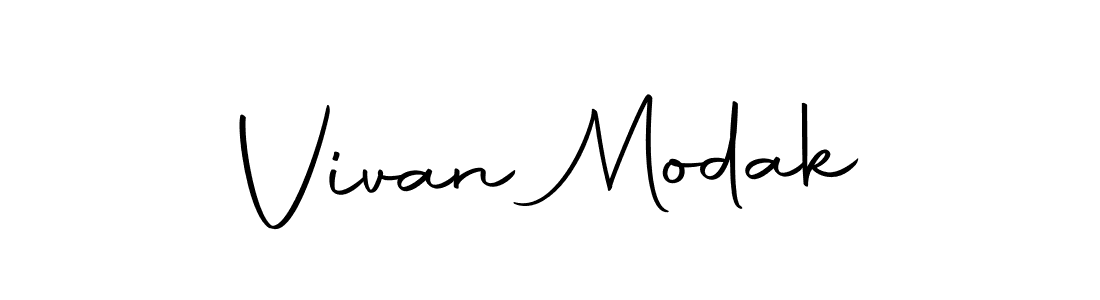 You can use this online signature creator to create a handwritten signature for the name Vivan Modak. This is the best online autograph maker. Vivan Modak signature style 10 images and pictures png