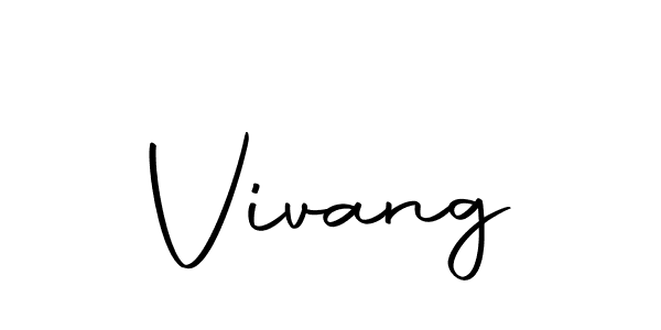 Use a signature maker to create a handwritten signature online. With this signature software, you can design (Autography-DOLnW) your own signature for name Vivang. Vivang signature style 10 images and pictures png