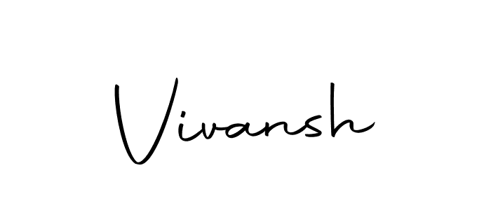 Design your own signature with our free online signature maker. With this signature software, you can create a handwritten (Autography-DOLnW) signature for name Vivansh. Vivansh signature style 10 images and pictures png