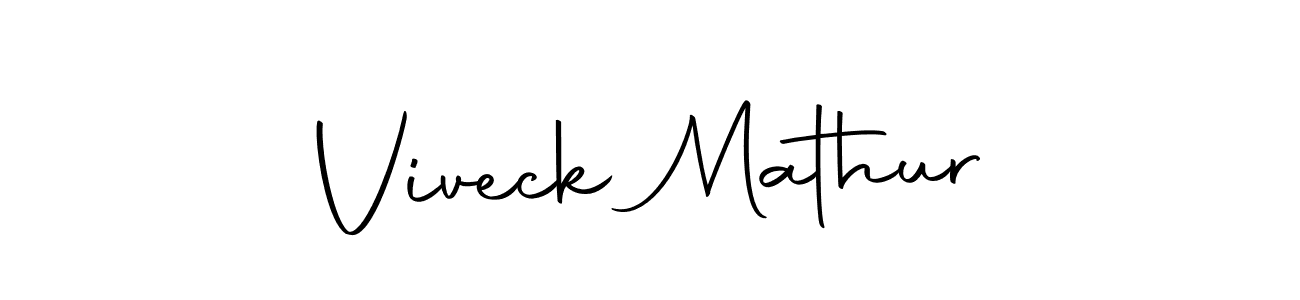 Make a short Viveck Mathur signature style. Manage your documents anywhere anytime using Autography-DOLnW. Create and add eSignatures, submit forms, share and send files easily. Viveck Mathur signature style 10 images and pictures png