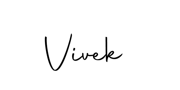 Create a beautiful signature design for name Vivek . With this signature (Autography-DOLnW) fonts, you can make a handwritten signature for free. Vivek  signature style 10 images and pictures png