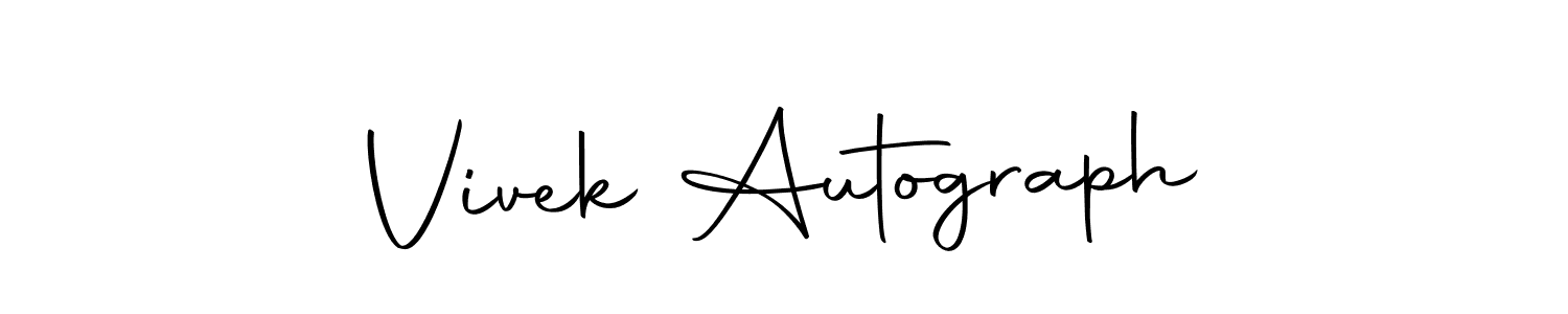 Make a beautiful signature design for name Vivek Autograph. Use this online signature maker to create a handwritten signature for free. Vivek Autograph signature style 10 images and pictures png