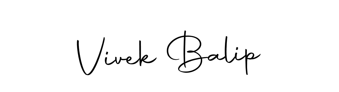 How to make Vivek Balip signature? Autography-DOLnW is a professional autograph style. Create handwritten signature for Vivek Balip name. Vivek Balip signature style 10 images and pictures png