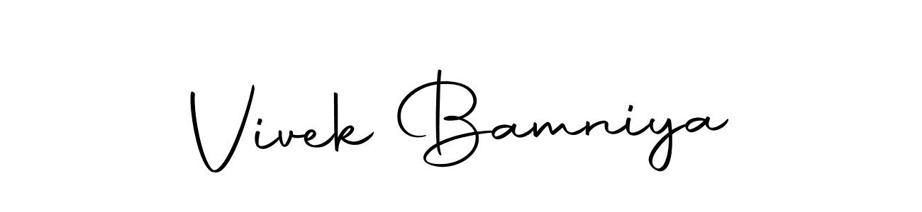 The best way (Autography-DOLnW) to make a short signature is to pick only two or three words in your name. The name Vivek Bamniya include a total of six letters. For converting this name. Vivek Bamniya signature style 10 images and pictures png