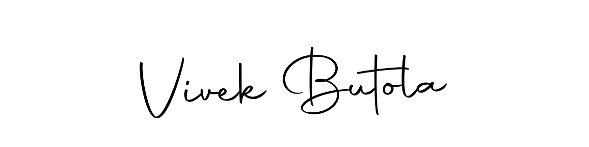 Create a beautiful signature design for name Vivek Butola. With this signature (Autography-DOLnW) fonts, you can make a handwritten signature for free. Vivek Butola signature style 10 images and pictures png