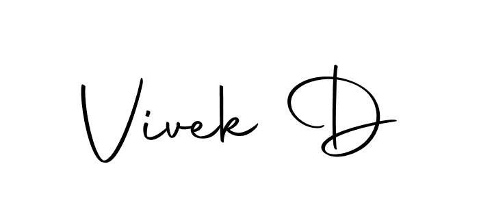 Make a beautiful signature design for name Vivek D. Use this online signature maker to create a handwritten signature for free. Vivek D signature style 10 images and pictures png