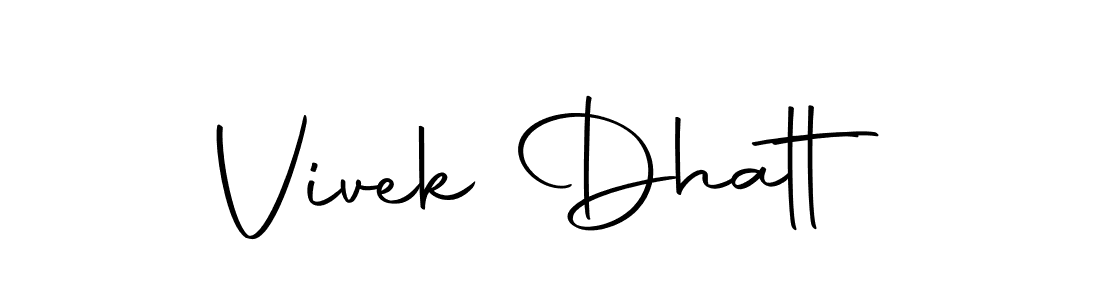 Design your own signature with our free online signature maker. With this signature software, you can create a handwritten (Autography-DOLnW) signature for name Vivek Dhatt. Vivek Dhatt signature style 10 images and pictures png