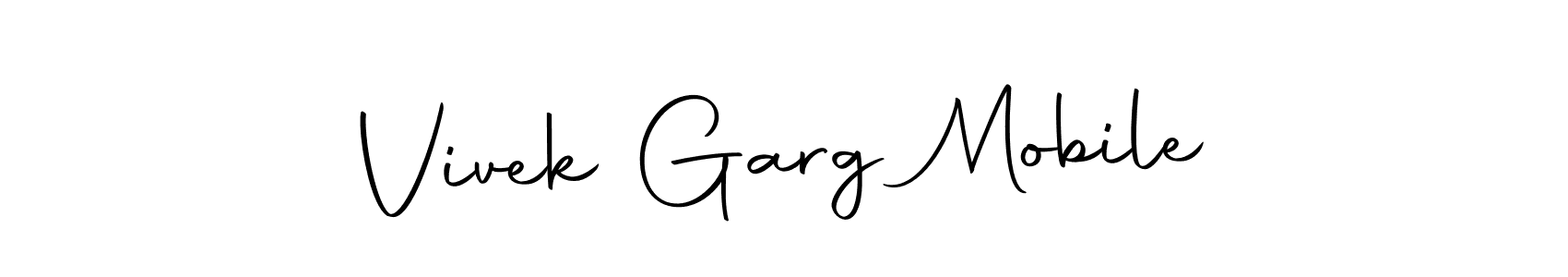 Design your own signature with our free online signature maker. With this signature software, you can create a handwritten (Autography-DOLnW) signature for name Vivek Garg Mobile. Vivek Garg Mobile signature style 10 images and pictures png