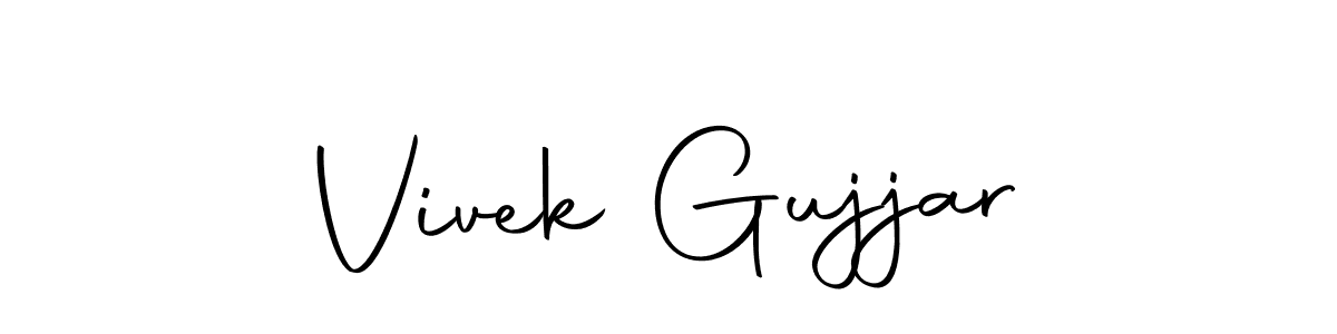 You should practise on your own different ways (Autography-DOLnW) to write your name (Vivek Gujjar) in signature. don't let someone else do it for you. Vivek Gujjar signature style 10 images and pictures png