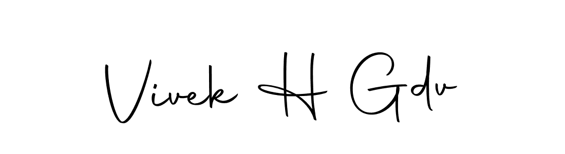 You should practise on your own different ways (Autography-DOLnW) to write your name (Vivek H Gdv) in signature. don't let someone else do it for you. Vivek H Gdv signature style 10 images and pictures png