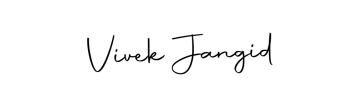 You should practise on your own different ways (Autography-DOLnW) to write your name (Vivek Jangid) in signature. don't let someone else do it for you. Vivek Jangid signature style 10 images and pictures png