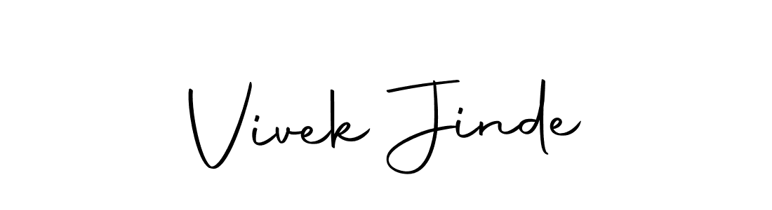 How to make Vivek Jinde signature? Autography-DOLnW is a professional autograph style. Create handwritten signature for Vivek Jinde name. Vivek Jinde signature style 10 images and pictures png