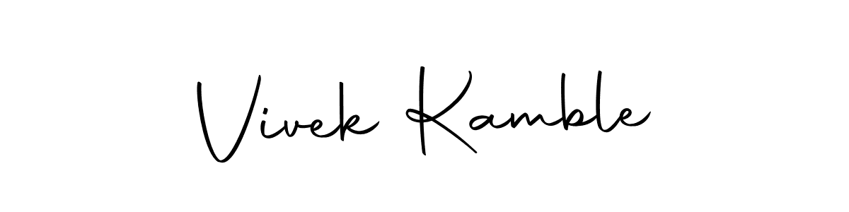 Use a signature maker to create a handwritten signature online. With this signature software, you can design (Autography-DOLnW) your own signature for name Vivek Kamble. Vivek Kamble signature style 10 images and pictures png