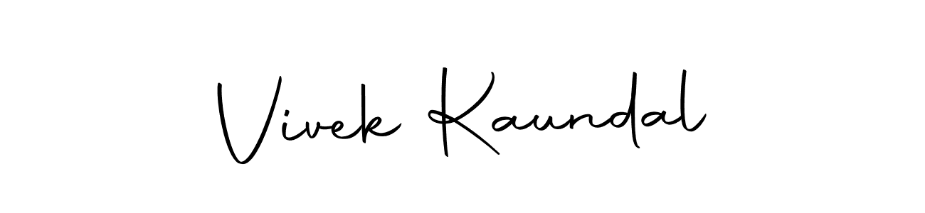 Create a beautiful signature design for name Vivek Kaundal. With this signature (Autography-DOLnW) fonts, you can make a handwritten signature for free. Vivek Kaundal signature style 10 images and pictures png