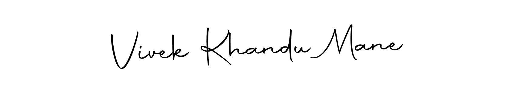 Make a beautiful signature design for name Vivek Khandu Mane. With this signature (Autography-DOLnW) style, you can create a handwritten signature for free. Vivek Khandu Mane signature style 10 images and pictures png