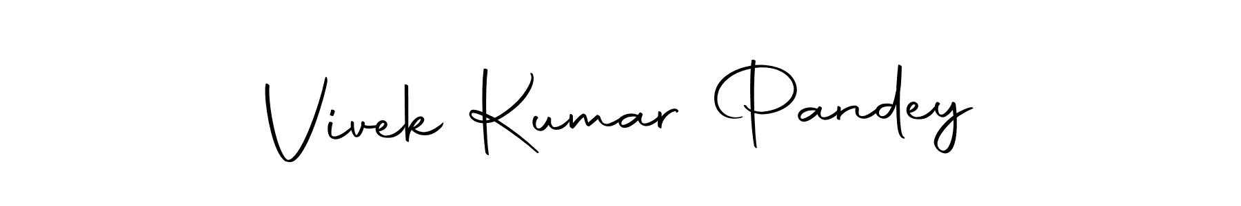 Create a beautiful signature design for name Vivek Kumar Pandey. With this signature (Autography-DOLnW) fonts, you can make a handwritten signature for free. Vivek Kumar Pandey signature style 10 images and pictures png