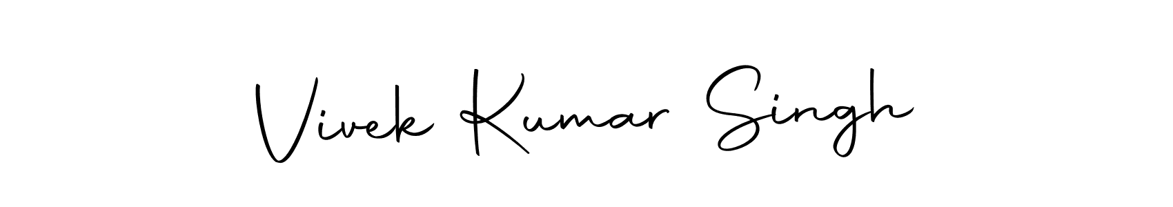 How to make Vivek Kumar Singh name signature. Use Autography-DOLnW style for creating short signs online. This is the latest handwritten sign. Vivek Kumar Singh signature style 10 images and pictures png