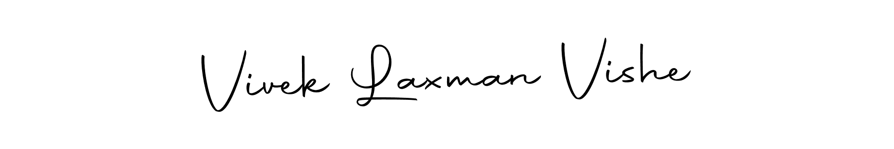 How to make Vivek Laxman Vishe name signature. Use Autography-DOLnW style for creating short signs online. This is the latest handwritten sign. Vivek Laxman Vishe signature style 10 images and pictures png