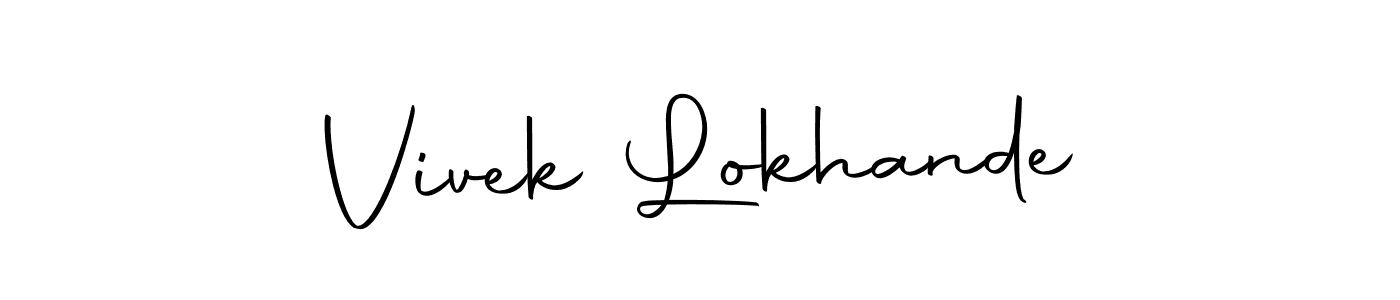 You should practise on your own different ways (Autography-DOLnW) to write your name (Vivek Lokhande) in signature. don't let someone else do it for you. Vivek Lokhande signature style 10 images and pictures png