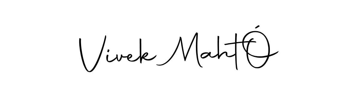Create a beautiful signature design for name Vivek MahtÓ. With this signature (Autography-DOLnW) fonts, you can make a handwritten signature for free. Vivek MahtÓ signature style 10 images and pictures png