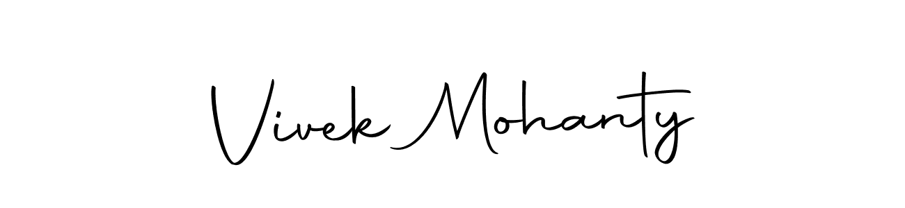How to make Vivek Mohanty name signature. Use Autography-DOLnW style for creating short signs online. This is the latest handwritten sign. Vivek Mohanty signature style 10 images and pictures png