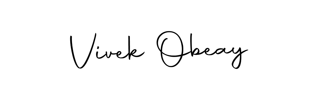 Make a beautiful signature design for name Vivek Obeay. Use this online signature maker to create a handwritten signature for free. Vivek Obeay signature style 10 images and pictures png