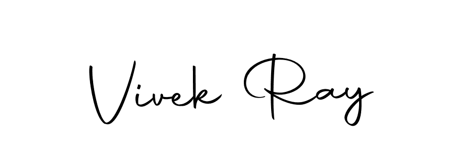 Design your own signature with our free online signature maker. With this signature software, you can create a handwritten (Autography-DOLnW) signature for name Vivek Ray. Vivek Ray signature style 10 images and pictures png