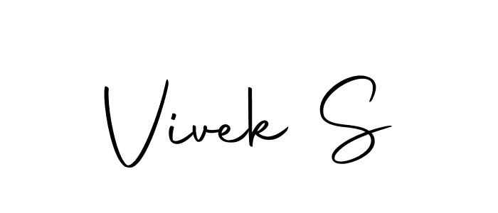 Vivek S stylish signature style. Best Handwritten Sign (Autography-DOLnW) for my name. Handwritten Signature Collection Ideas for my name Vivek S. Vivek S signature style 10 images and pictures png