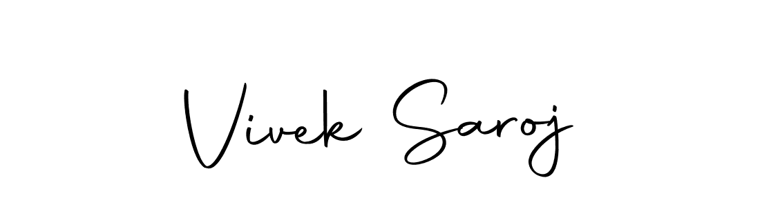 Create a beautiful signature design for name Vivek Saroj. With this signature (Autography-DOLnW) fonts, you can make a handwritten signature for free. Vivek Saroj signature style 10 images and pictures png