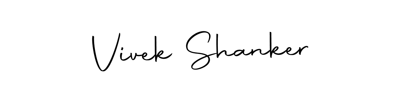 How to make Vivek Shanker name signature. Use Autography-DOLnW style for creating short signs online. This is the latest handwritten sign. Vivek Shanker signature style 10 images and pictures png