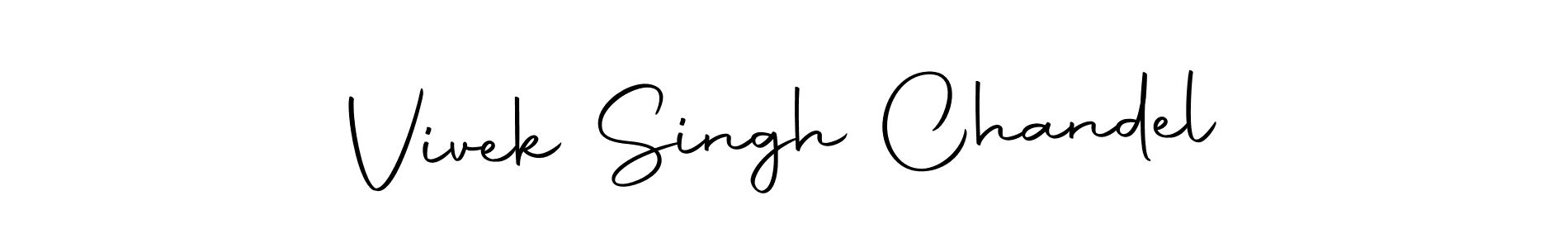 How to make Vivek Singh Chandel name signature. Use Autography-DOLnW style for creating short signs online. This is the latest handwritten sign. Vivek Singh Chandel signature style 10 images and pictures png
