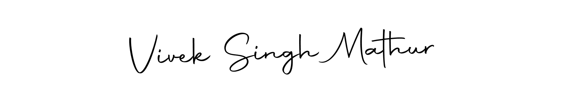 Make a short Vivek Singh Mathur signature style. Manage your documents anywhere anytime using Autography-DOLnW. Create and add eSignatures, submit forms, share and send files easily. Vivek Singh Mathur signature style 10 images and pictures png